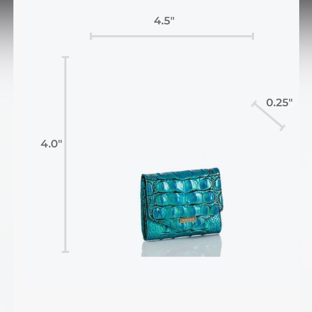 Brahmin shea crossbody and small Veronica wallet in peacock - Picture 10 of 13